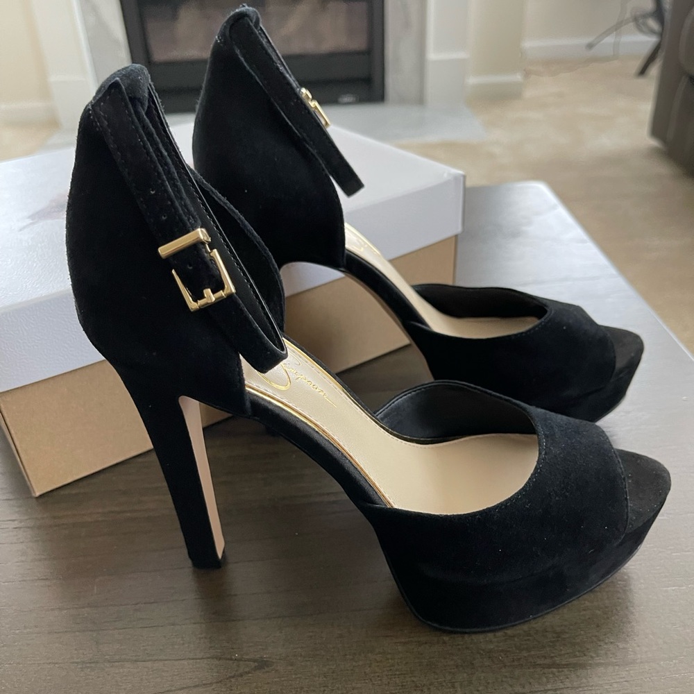 Open toe heels